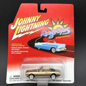 Johnny Lightning Ragtops 1967 '67 Chevy Camaro Convertible Car Gold Diecast 1/64